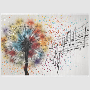 Papier Mousseline Dandelion Harmony dans le découpage de fleurs