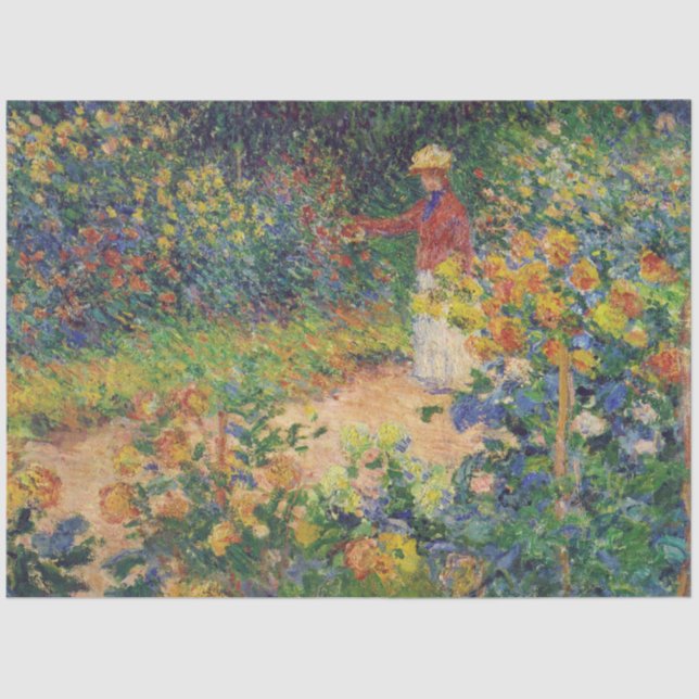 Papier Mousseline Dans le jardin, Monet (Recto)