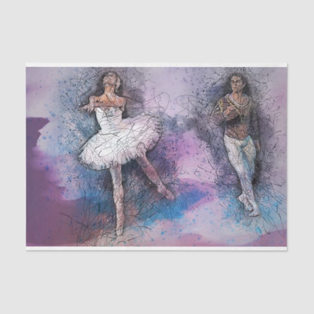 Papier Mousseline Danse de ballet d'art 22 Découpage (Recto)