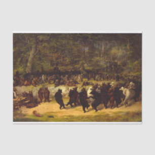 Papier Mousseline Danse de l'ours par William Holbrook Beard
