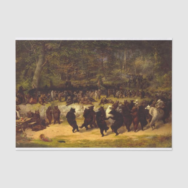 Papier Mousseline Danse de l'ours par William Holbrook Beard (Recto)