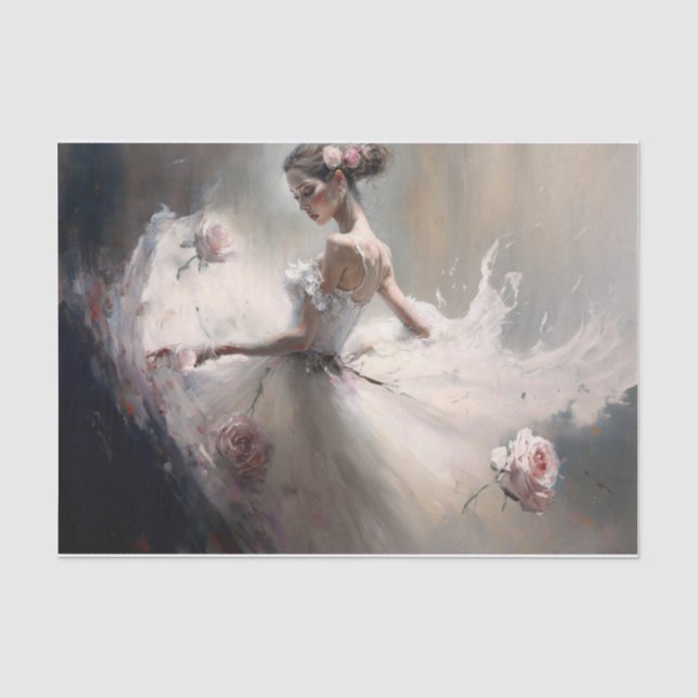 Papier Mousseline Danses avec les rose (Recto)