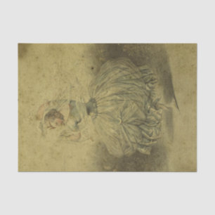Papier Mousseline Danseur Ephemera vintage