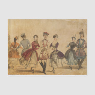Papier Mousseline Danseur vintage