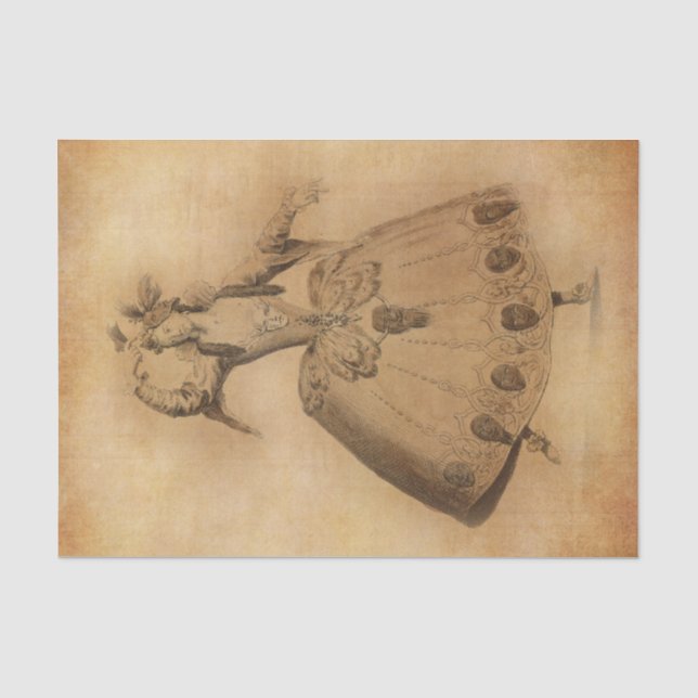 Papier Mousseline Danseur vintage (Recto)