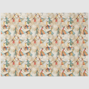 Papier Mousseline Danseurs Abstraits