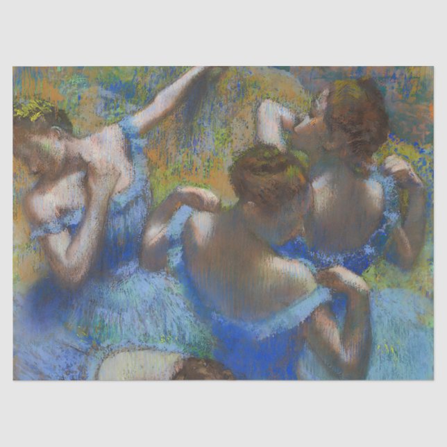 Papier Mousseline Danseurs Bleus, Degas Art (Recto)