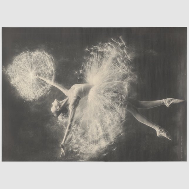 Papier Mousseline Danseuse de ballet de découpage Dandelion lumineux (Recto)