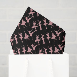 Papier Mousseline Danseuses de ballet motif ballerine noir