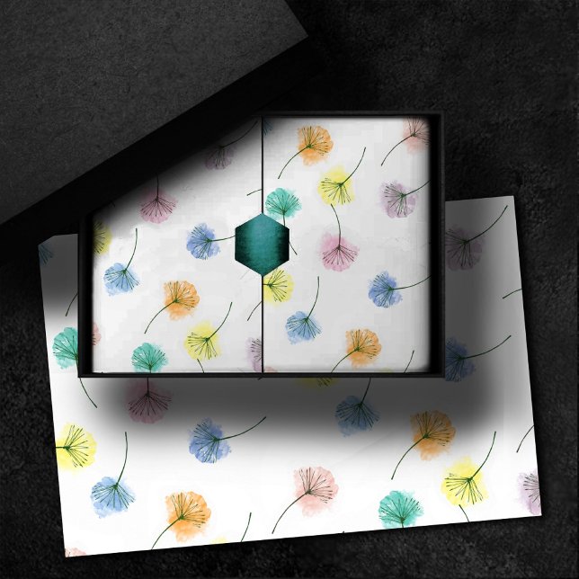 Papier Mousseline Dansons | Motif floral aquarelle (Créateur téléchargé)