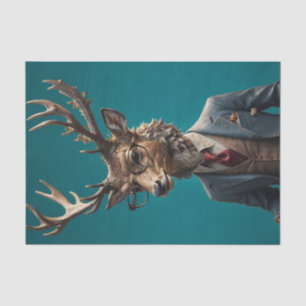 Papier Mousseline Dapper Deer Decoupage   Gentleman vintage Woodland