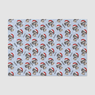 Papier Mousseline Dappy Dachshund Noël Personnalisé Nom du chien mig