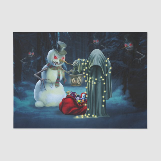 Papier Mousseline Dark christmas time (Recto)