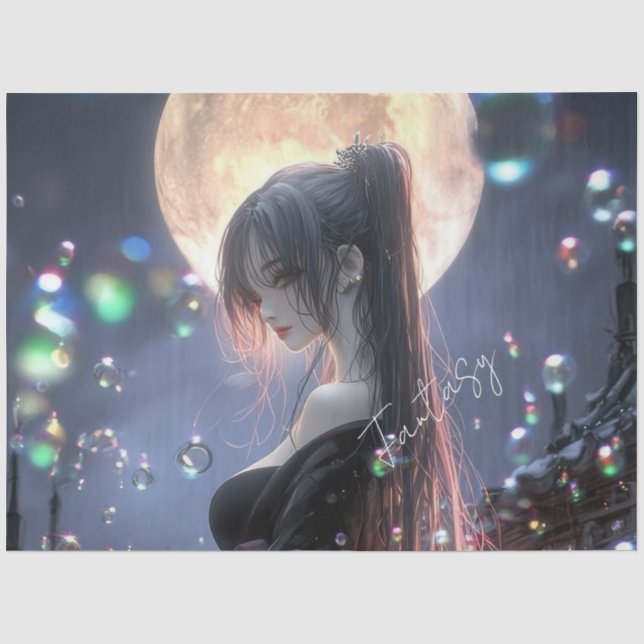 Papier Mousseline Dark fantasy girl / Aesthetic (Recto)