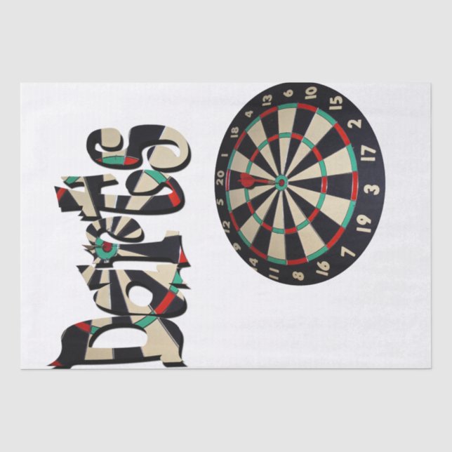Papier Mousseline Darts Logo Et Dartboard, (Recto)