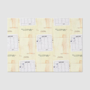 Papier Mousseline Date d'échéance du livre de bibliothèque rétrotro