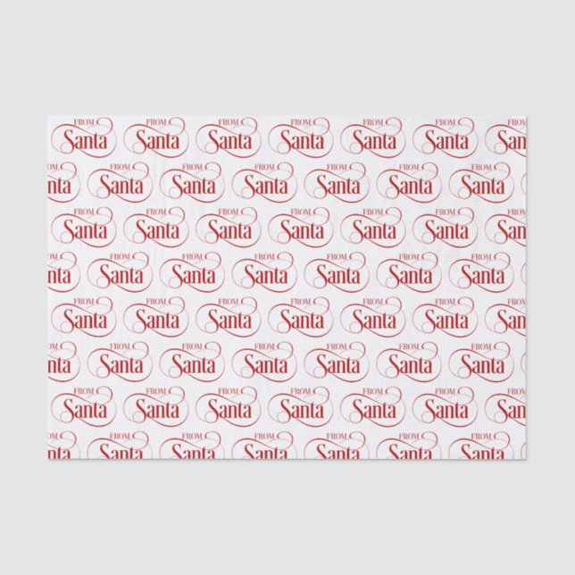 Papier Mousseline De Santa Claus Noël Fête Tissu Papier (Recto)