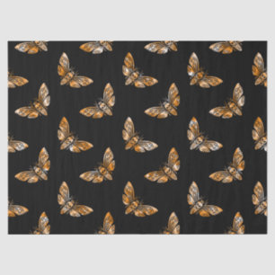 Papier Mousseline Death's Head Moth Pattern