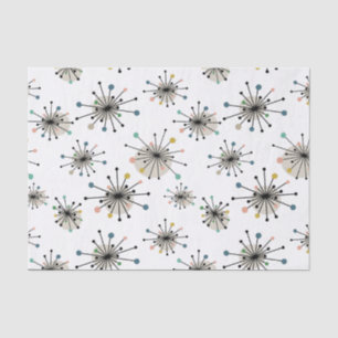 Papier Mousseline Début de l'ère atomique Retro Mid Century Moderne