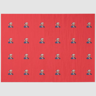Papier Mousseline Deck the Halls en rouge