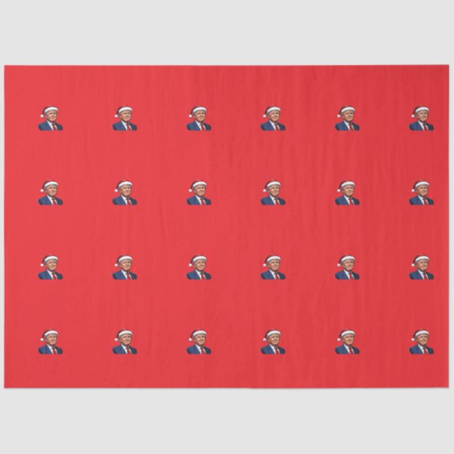 Papier Mousseline Deck the Halls en rouge (Recto)