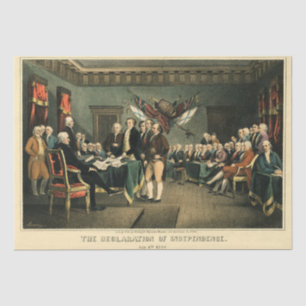 Papier Mousseline Déclaration d'indépendance, restauration du découp