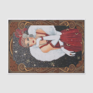 Papier Mousseline Déco Art vintage - Découpage des femmes de Noël