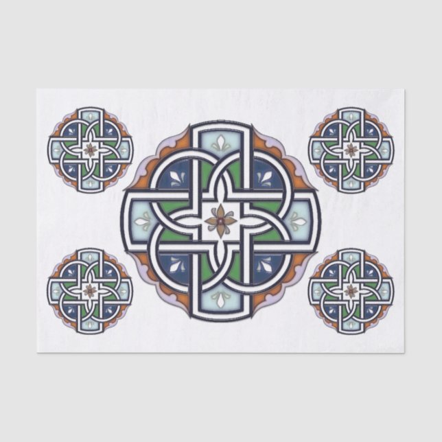 Papier Mousseline Déco croix celtique (Recto)