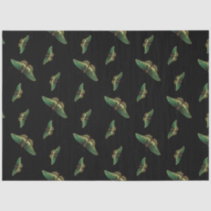 Papier Mousseline Décopage Vintage vert papillon