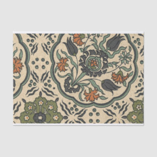 Papier Mousseline Décor Floral Perse Carrelage