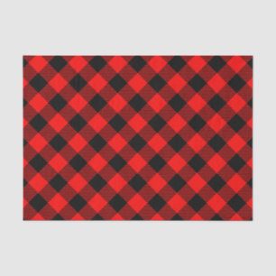 Papier Mousseline Décor rouge et noir de contrôle de Buffalo de