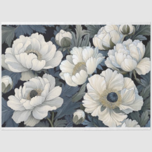 Papier Mousseline Découpage à grande échelle du pavot blanc
