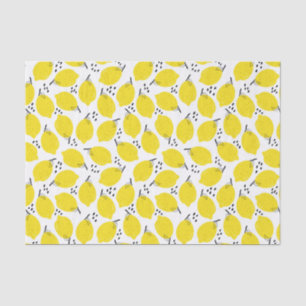 Papier Mousseline Découpage Abstrait Motif de fruits de citron