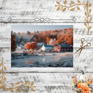 Papier Mousseline Découpage Angleterre automne givre automne automne