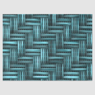 Papier Mousseline Découpage Arrière - plan en bois tressé Turquoise