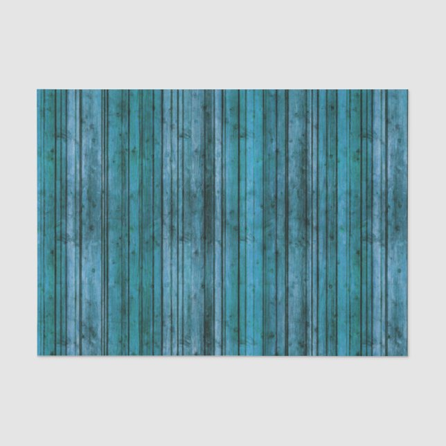 Papier Mousseline Découpage Arrière - plan Faux Blue Rustic Wood (Recto)