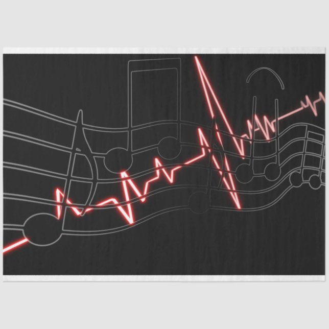 Papier Mousseline Découpage Arrière - plan Heartbeat (Recto)