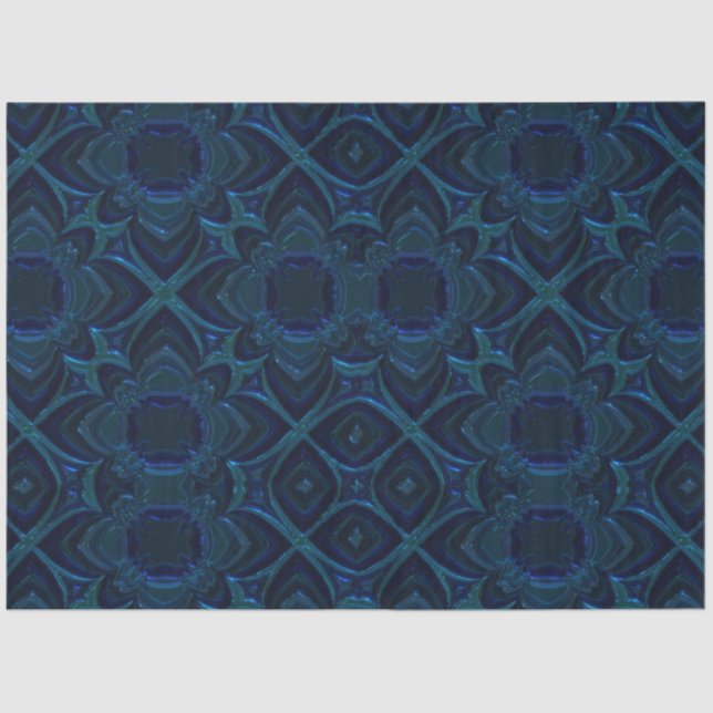 Papier Mousseline Découpage Arrière - plan Royal Blue Metal Design (Recto)