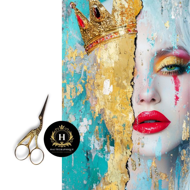 Papier Mousseline Découpage art Abstrait de la reine fragmentée (Créateur téléchargé)