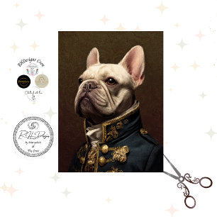 Papier Mousseline Découpage Art de Bouledogue Français Royal
