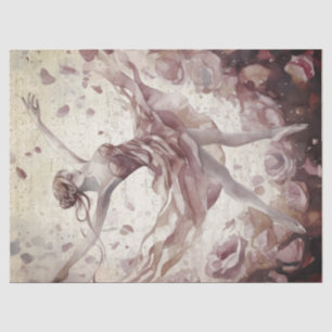 Papier Mousseline Découpage Ballerina Watercolor