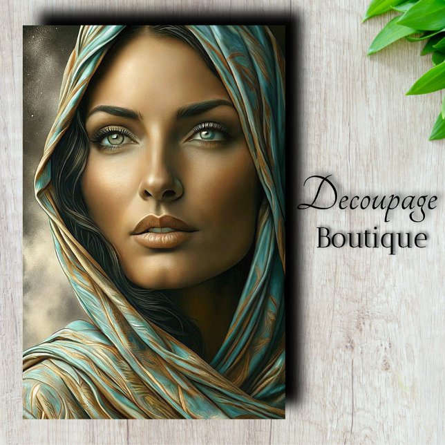 Papier Mousseline Découpage beauté exotique (Exotic Beauty Decoupage Tissue Paper)