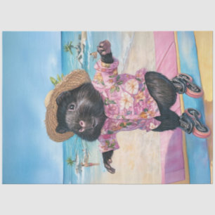 Papier Mousseline Découpage Black Otter Skardwalk à Ocean