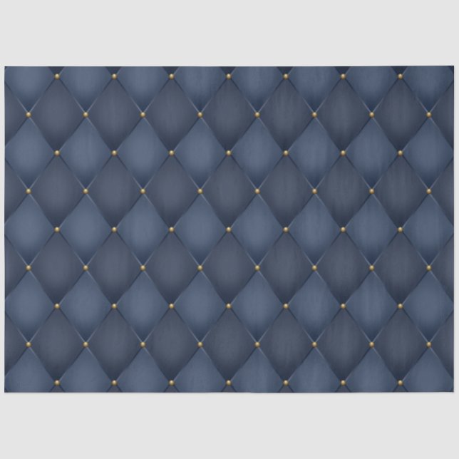 Papier Mousseline Découpage bleu foncé Arlequin Diamond (Recto)