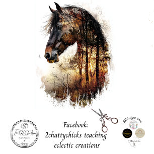 Papier Mousseline Découpage Cheval Harmonie Nature Double exposition