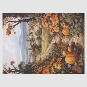 Papier Mousseline Découpage Citrouille automne de la ferme