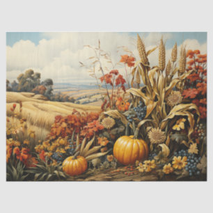 Papier Mousseline Découpage Citrouille automne de la ferme