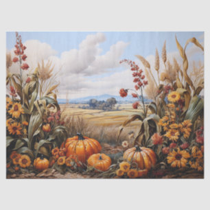 Papier Mousseline Découpage Citrouille automne de la ferme