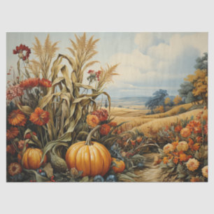Papier Mousseline Découpage Citrouille automne de la ferme