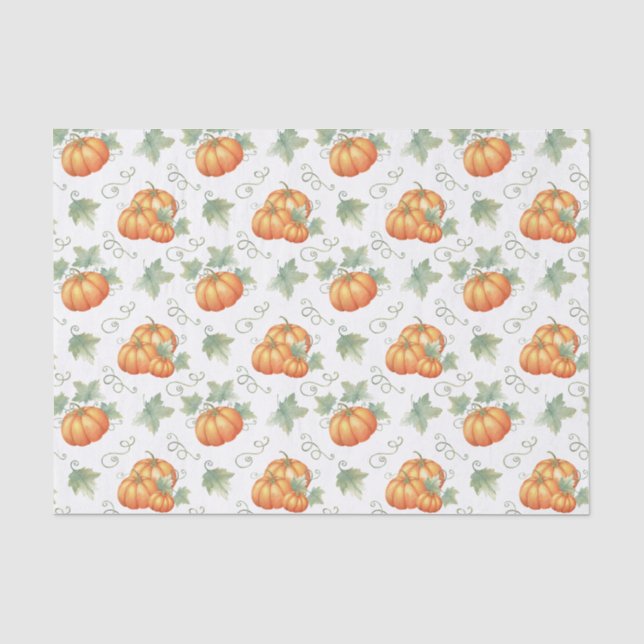 Papier Mousseline Découpage Citrouilles Halloween Thanksgiving (Recto)